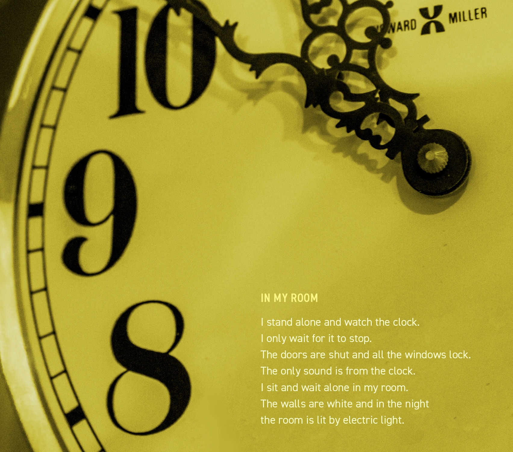 third panel, yellow clock