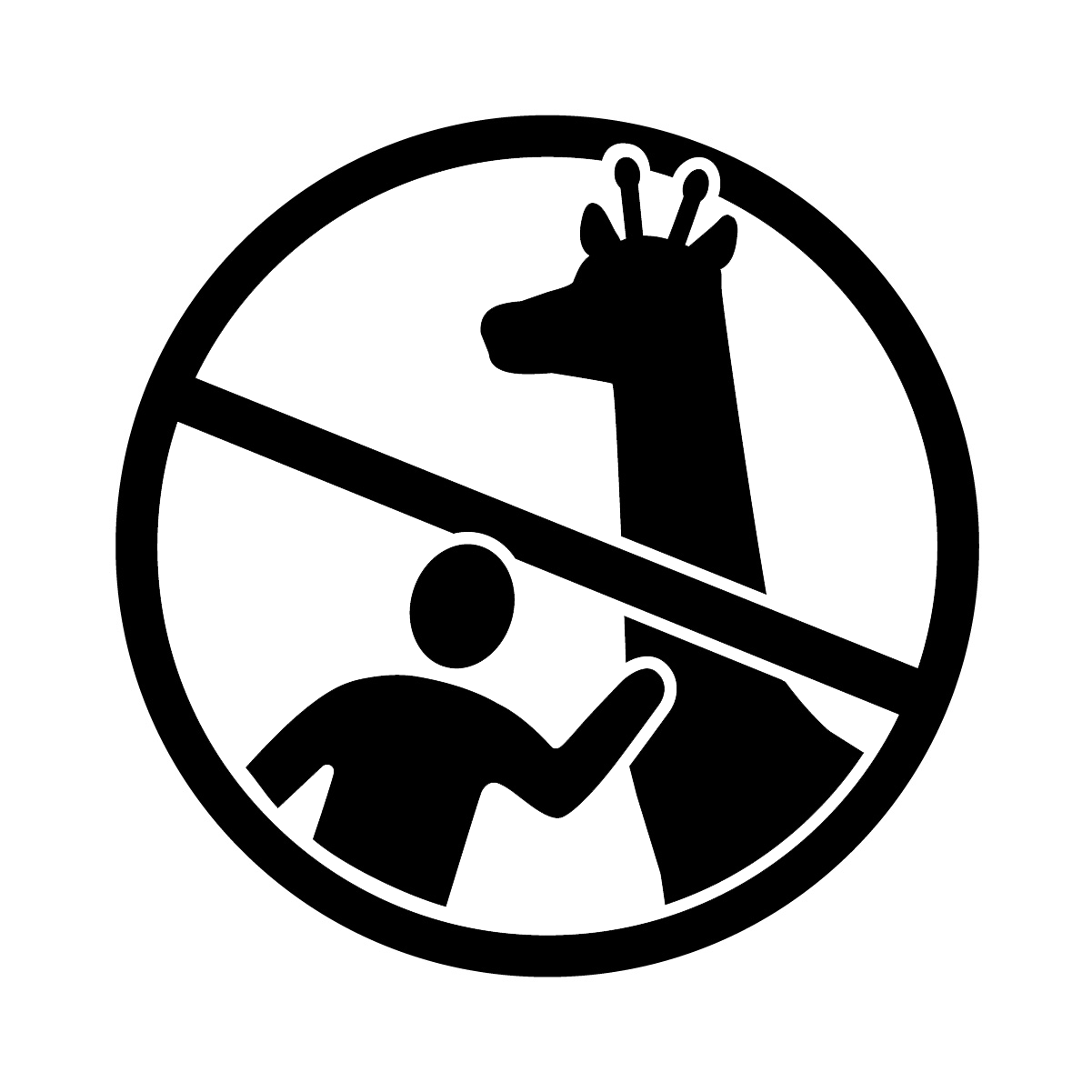 no touching the animals