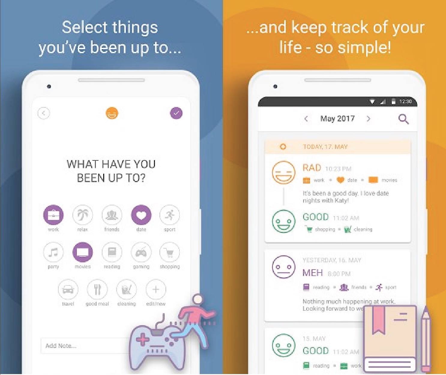Daylio mood tracking app